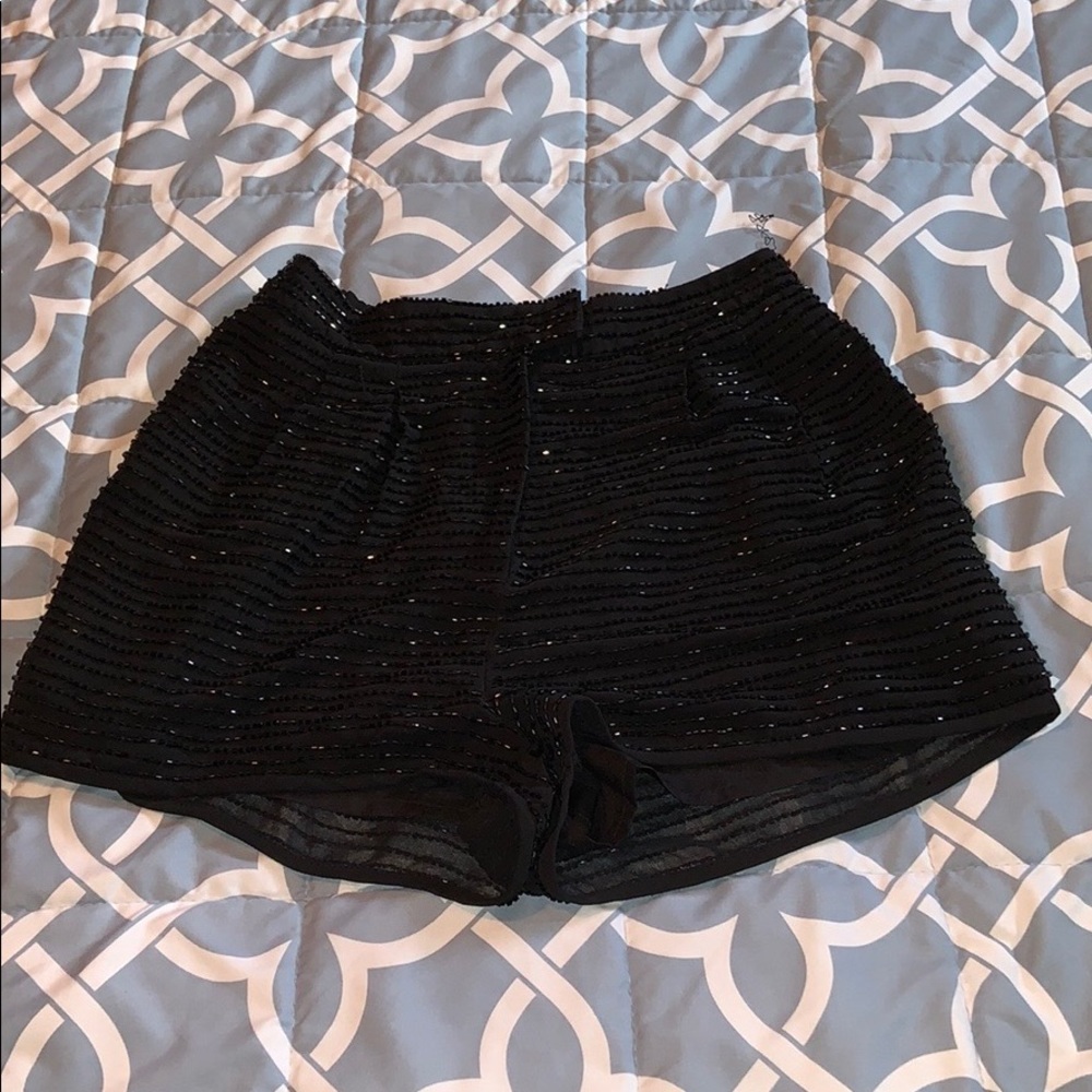 TOPSHOP BEADED HIGH WAISTED SHORTS